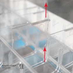 جعبه قطعات کیفی 24 خانه درب شفاف کریستالی