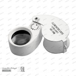 ذره بین تاشو قوی چراغدار 40X