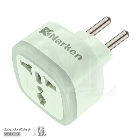 تبدیل برق 3 به 2 چراغدار نارکن NARKEN مدل M-03 ابزار و لوازم برقی