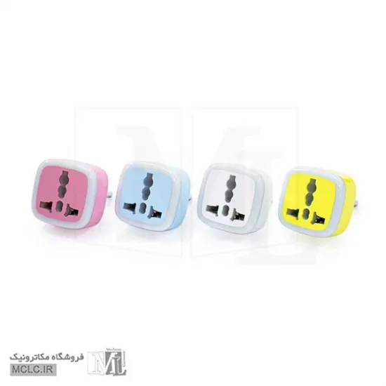 تبدیل برق 3 به 2 چراغدار نارکن NARKEN مدل M-03 ابزار و لوازم برقی