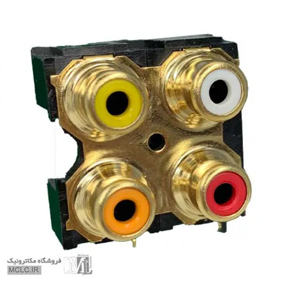 کانکتور مادگی 4 فیش RCA فیش آلات - کانکتور سوکت