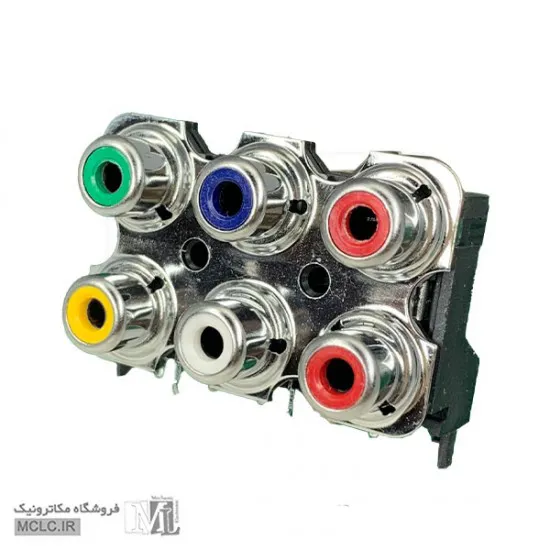 کانکتور مادگی 6 فیش RCA فیش آلات - کانکتور سوکت