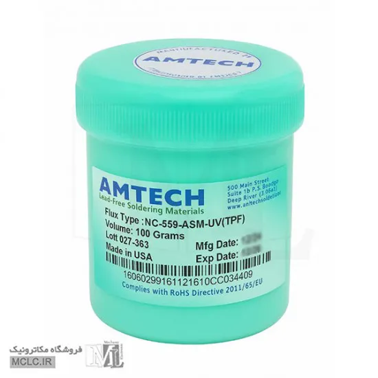 خمیر فلکس AMTECH اصلی - کاسه ای 100 گرمی ابزار و تجهیزات الکترونیک