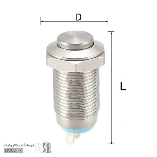 کلید استیل ضد آب IP67 گرد فشاری 10A-G11Z کلید سوئیچ باتوم