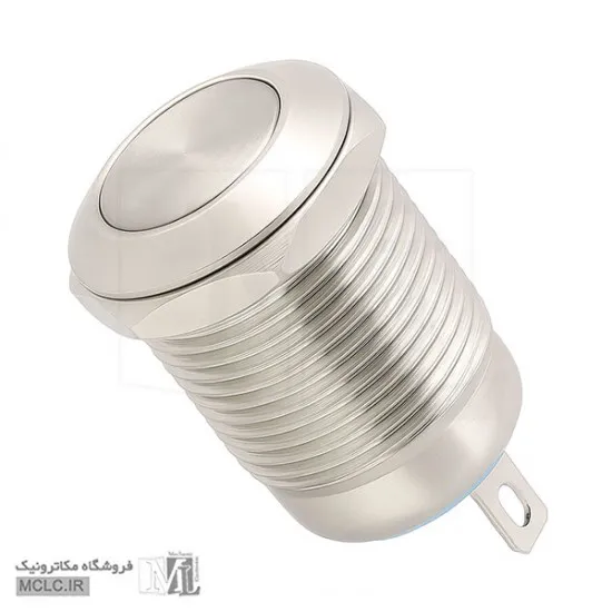 شستی استیل گرد فشاری قطر 19 میلی متر 19C-P10 کلید سوئیچ باتوم