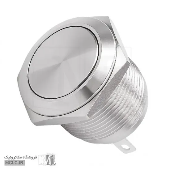 شستی استیل گرد فشاری 22C-P10 کلید سوئیچ باتوم