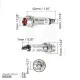 چراغ سیگنال قرمز بدنه فلزی 12VDC مدل XD8-1 LED