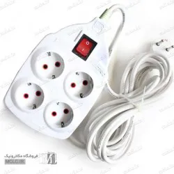 سیم سیار ارت دار - 4پریز 3متر