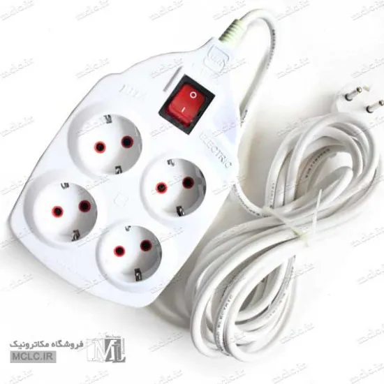 سیم سیار ارت دار - 4پریز 3متر لوازم برقی