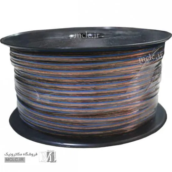 سیم افشان دورشته مسی 0.5*2 کلاف 100 یاردی سیم، کابل و مجموعه سیم الکترونیکی