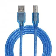 کابل پرینتر USB2.0 A/M شیلدار آبی 5 متری