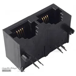 جک سوکت تلفن RJ11 6P4C روبردی دوبل