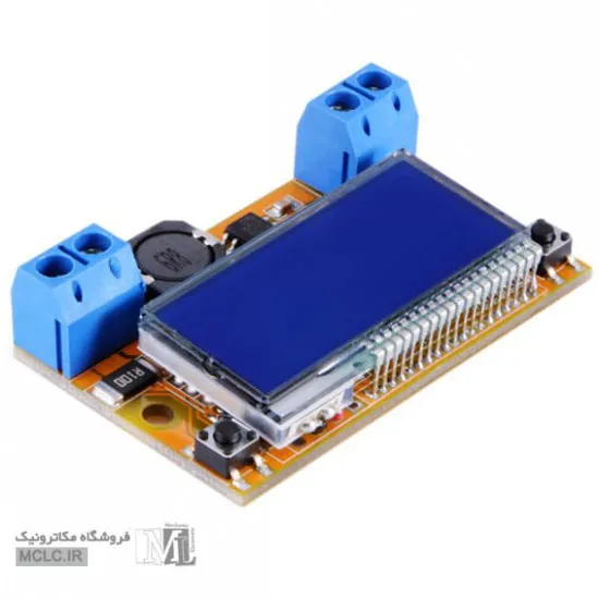 ماژول منبع تغذیه دیجیتال با نمایشگر LCD به همراه باکس پلکسی گلاس منابع تغذیه آداپتور ترانس