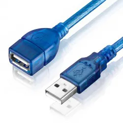 کابل افزایش طول USB 2.0 آبی 10 متری