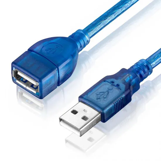 کابل افزایش طول USB 2.0 آبی 10 متری سیم، کابل و مجموعه سیم