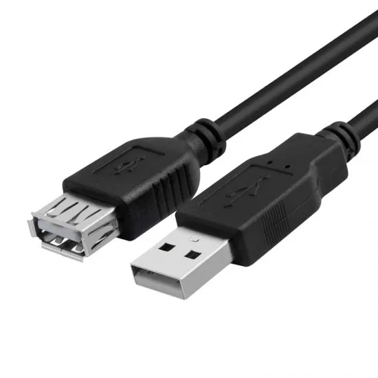 کابل افزایش طول USB 2.0 مشکی 5 متری سیم، کابل و مجموعه سیم