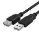 کابل افزایش طول USB 2.0 مشکی 5 متری سیم، کابل و مجموعه سیم