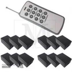 ریموت کنترل رادیویی دوازده کانال با 12 گیرنده یک کانال - قابل برنامه ریزی