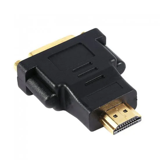 تبدیل HDMI نری به DVI مادگی DVI-I 24+5 - مشکی سیم، کابل و مجموعه سیم