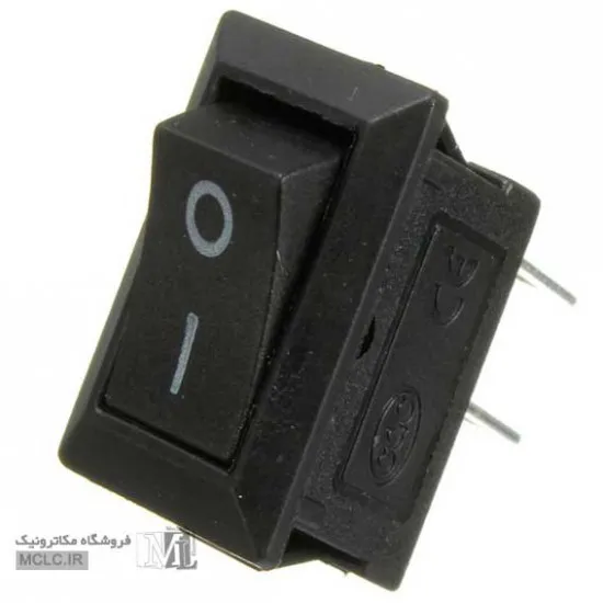 کلید راکر کوچک مشکی مرغوب کلید سوئیچ باتوم