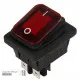کلید راکر ضد آب بزرگ چراغدار قرمز قطعات برق صنعتی
