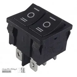 کلید راکر دو پل کوچک 3 حالته 6 پایه