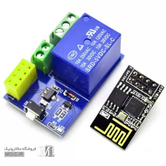 ماژول وای فای  ESP8266-01S با خروجی رله ماژول الکترونیکی