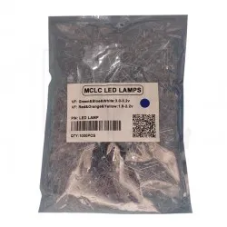 LED سوپر هایبرایت آبی 5 میلیمتر مارک MCLC LED LAMPS   بسته 1000 عددی