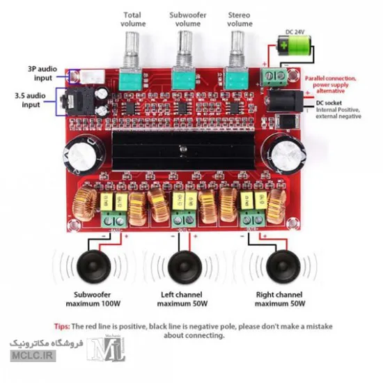 ماژول آمپلی فایر با ساب ووفر XH-M139 ماژول الکترونیکی