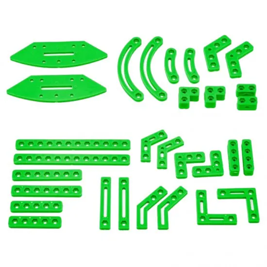 پک سازه پلاستیکی ربات 30 عددی شاسی و سایر متعلقات ربات