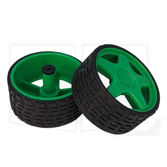 چرخ رنگی ربات طرح جاده - جفت موتورهای گیربکس دار