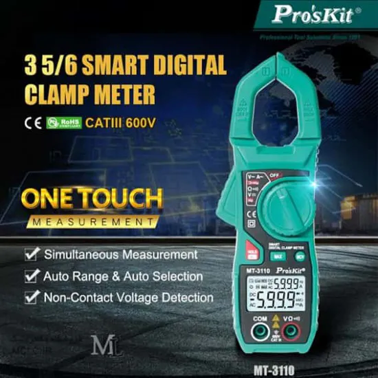 مولتی متر کلمپی هوشمند پروسکیت MT-3110 ابزار و تجهیزات الکترونیک