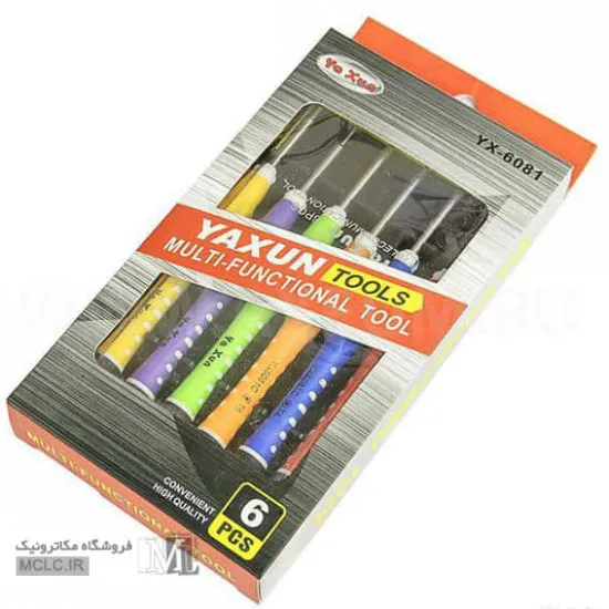 ست 6 عددی پیچ گوشتی موبایلی یاکسون YX-6081 ابزار و تجهیزات الکترونیک