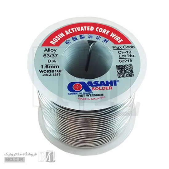 سیم قلع | لحیم 1.6mm آساهی ضخیم 250 گرمی ابزار و تجهیزات الکترونیک
