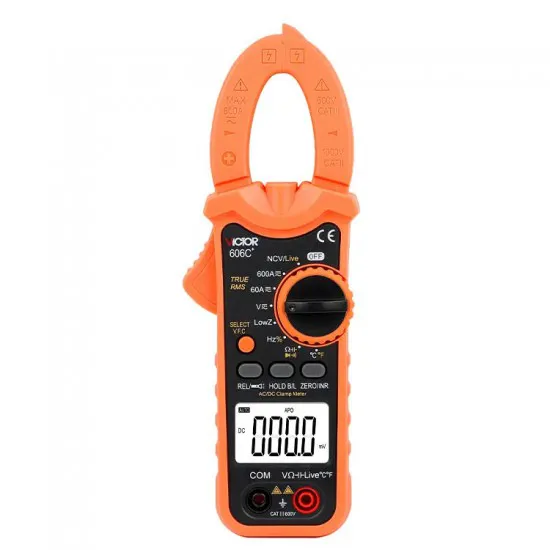مولتی متر کلمپی AC DC ویکتور 606C+ PLUS ابزار و تجهیزات الکترونیک