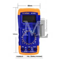مولتی متر دیجیتال A830L