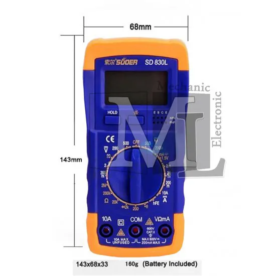 مولتی متر دیجیتال A830L ابزار و تجهیزات الکترونیک