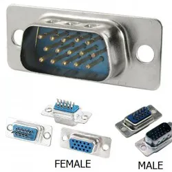 کانکتور مادگی DB15 سه ردیف - VGA