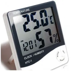 نمایشگر دما و رطوبت و ساعت HTC-1