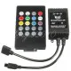ریموت کنترل موزیکال  LED RGB - مادون قرمز - 20 کلید - درایور 6A LED SMD نواری