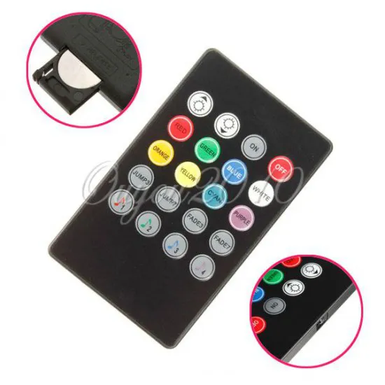 ریموت کنترل موزیکال  LED RGB - مادون قرمز - 20 کلید - درایور 6A LED SMD نواری