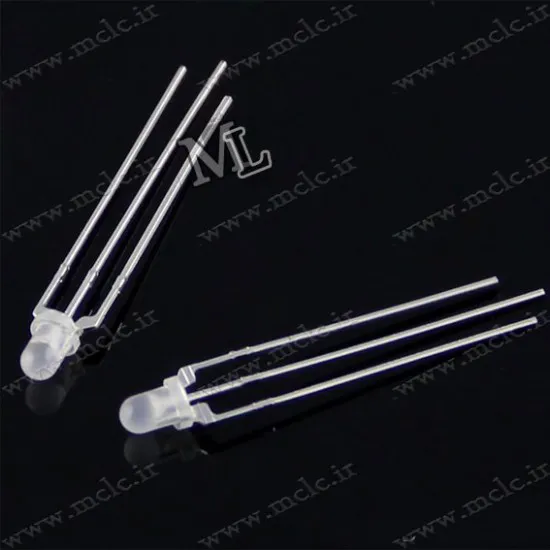 ال ای دی مات دو رنگ قرمز سبز 3 میلی متر کاتد مشترک LED