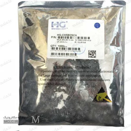 LED کلاهی آبی - HG-CM5B2SCA - بسته 1000عددی LED