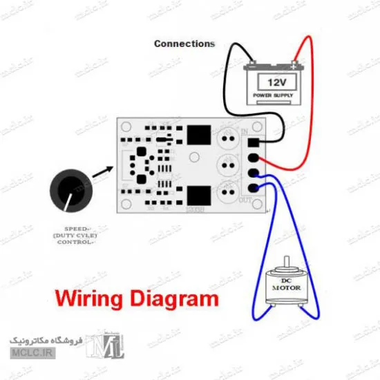 ماژول کنترل دور موتور DC توسط تراشه 1203B ماژول الکترونیکی