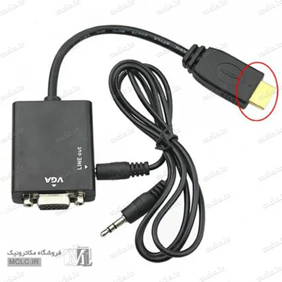 کابل تبدیل HDMI TO VGA به همراه کابل صدا سیم، کابل و مجموعه سیم الکترونیکی