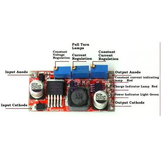 ماژول LM2596 STEP DOWN با قابليت تنظيم جريان و ولتاژ ماژول الکترونیکی