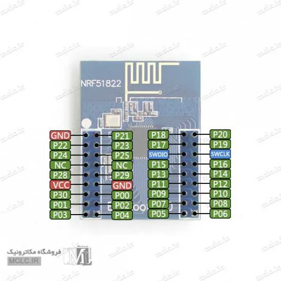 ماژول بلوتوث NRF51822 با برد راه انداز ماژول الکترونیکی