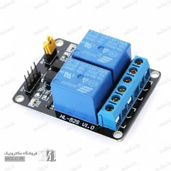 ماژول رله 5 ولت دو کانال ماژول الکترونیکی