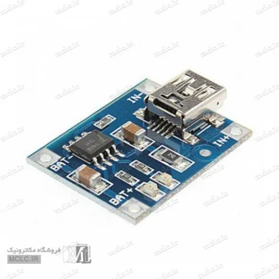 ماژول شارژر باتری لیتیوم TP4056 شارژر باتری لیتیومی TP4056 کانکتور میکرو USB | کانکتور تایپ C