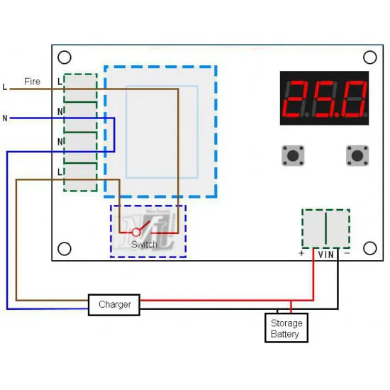 ماژول کنترل شارژ باتری لیتیوم 3.7 الی 120 ولت مدل XH-M602 منابع تغذیه آداپتور ترانس